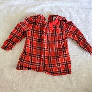 18 month Red Plaid Long Sleeve Shirt
